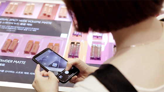 Augmented reality mirror for makeup shopping