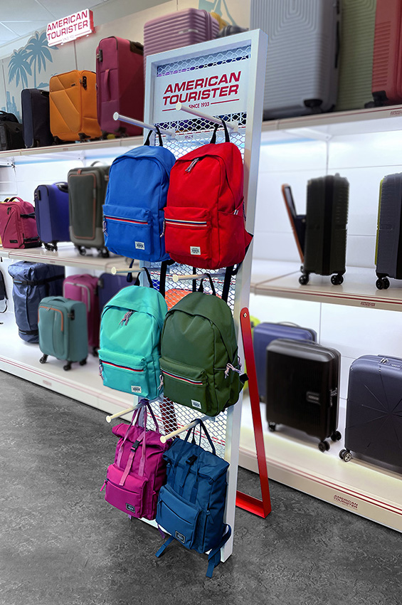 Floorstand for backpacks