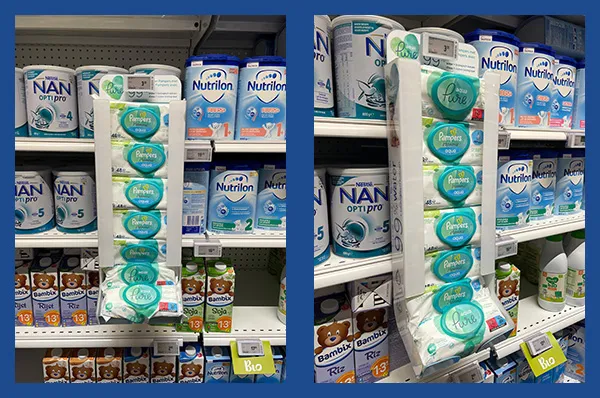 On-fixture dispenser for Pampers wet wipes