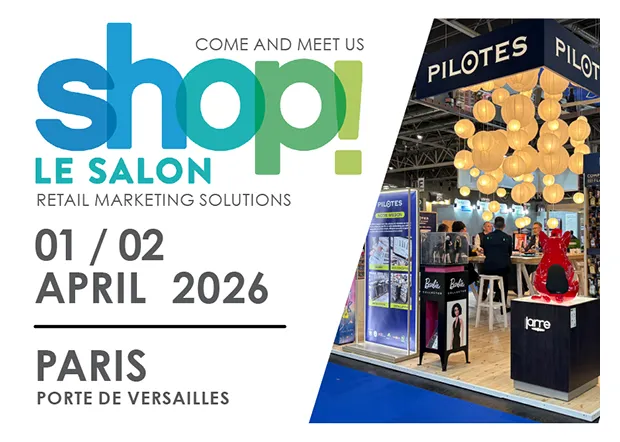 Come and meet us at Shop! Le Salon, the leading trade fair dedicated to point-of-sale marketing. Two intense days of business, inspiration and strategic meetings!