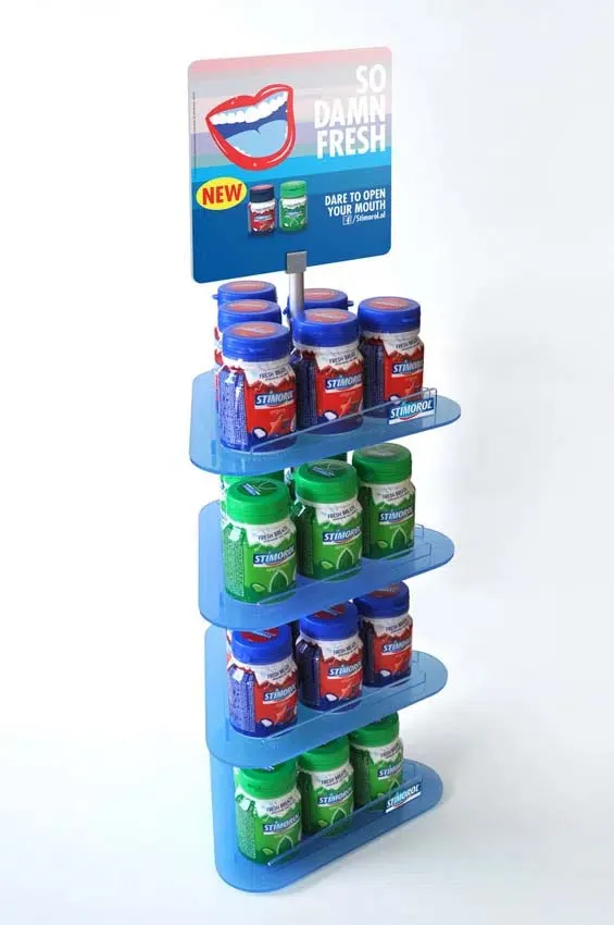Présentoir stockeur PLV en plastique